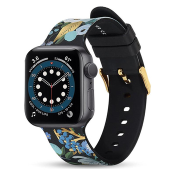 Rifle Paper Band - Armband für Apple Watch 38/40/41 mm (Garden Party Blue)