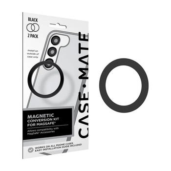 Case-Mate Magnetic Conversion Kit for MagSafe - Univerzální magnetický kroužek pro pouzdro / smartphone 2 ks. (Černá)