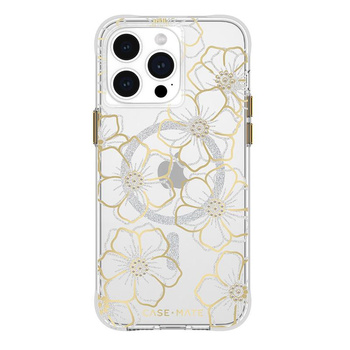 Case-Mate Floral Gems MagSafe - iPhone 15 Pro Max tok (arany)