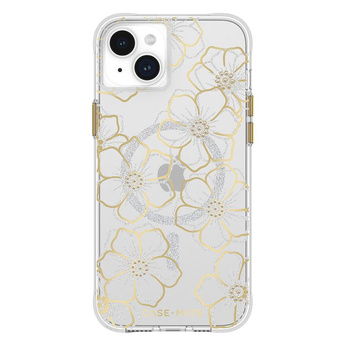 Case-Mate Floral Gems MagSafe - iPhone 15 Plus Tasche (Gold)