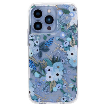 Rifle Paper Clear - pouzdro pro iPhone 13 Pro (Garden Party Blue)