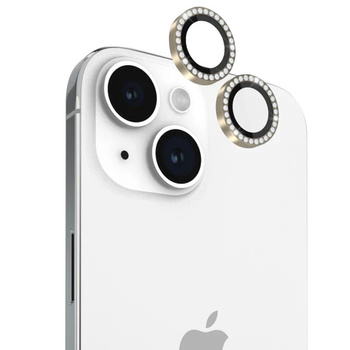 Kate Spade New York Aluminum Ring Lens Protector - ochranné sklo pro objektiv fotoaparátu iPhone 15 / iPhone 15 Plus (sada v barvě Stone Gold)