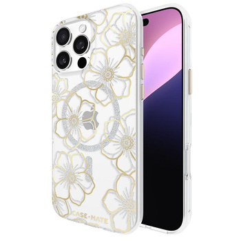 Case-Mate Floral Gems MagSafe - iPhone 16 Pro Max Case (Gold)